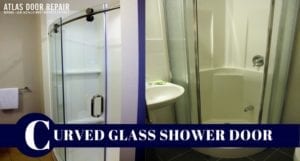 curved glass shower door